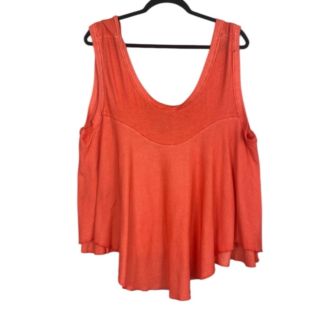 Free People orange swing sleeveless top